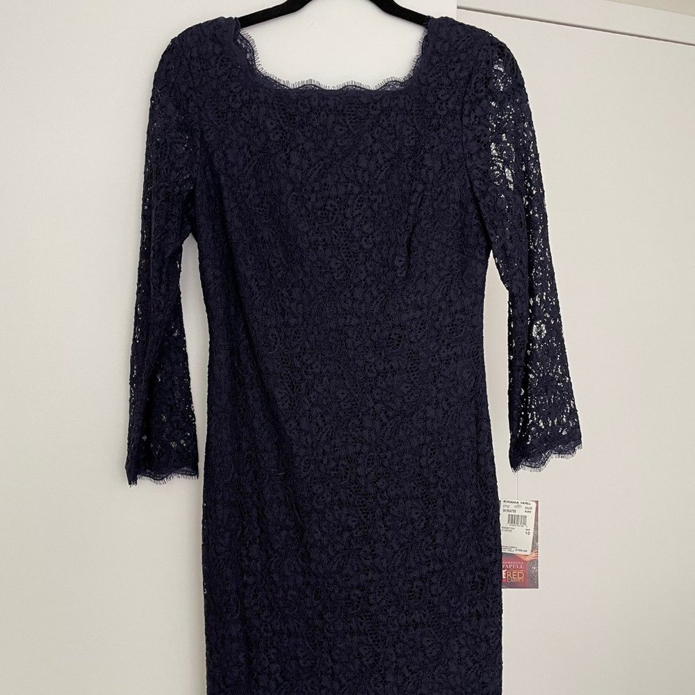 Adrianna Papell NWT Lace Navy Dress